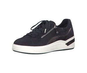 Tamaris 1-1-23723-26/864 NAVY PEA./PEWT Sportliche Schnürer FS 2021 für Damen, blau, Größe 38 EU