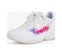 Tamaris 1-1-23735-24/168 WHITE/SPLASH Sportliche Schnürer FS 2020 für Damen, weiß, Größe 38 EU