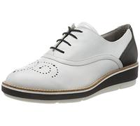 Tamaris 1-1-23752-24 Leder, Damen Derbys, Weiß (Wht./Blk. Lea. 159), 40 EU (6.5 UK)