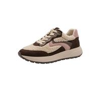 Tamaris 1-1-23795-45-401 Damen Sneaker Low Leder/Textil beige beige | 1-23795-45 - Schnürung, herausnehmbares Fußbett, flache Sohle