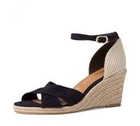 Tamaris 1-1-28026-36/007 BLACK UNI Riemchensandalen FS 2021 für Damen, blau, Größe 40 EU