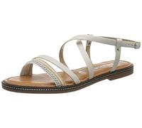 Tamaris Damen 1-1-28128-24 Riemchensandalen, Weiß (Offwhite/Silv. 111)