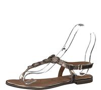 Tamaris 1-1-28150-22 Damen Riemchensandale,Sandale,Sandalette,Sommerschuh,bequem,flach,Touch-IT,Champagne MET,36 EU