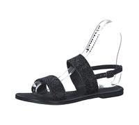 Tamaris 1-1-28156-28/047 BLACK GLAM Riemchensandalen FS 2022 für Damen, schwarz, Größe 38 EU