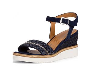 Tamaris 1-1-28243-24/806 NAVY SUEDE Riemchensandalen FS 2020 für Damen, blau, Größe 36 EU
