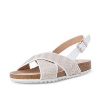 Tamaris 1-1-28401-28/197 WHITE COMB Riemchensandalen FS 2022 für Damen, beige, Größe 36 EU