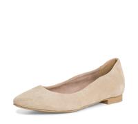 Tamaris Damen Ballerinas Leder Blockabsatz; TAUPE/beige; 38 EU