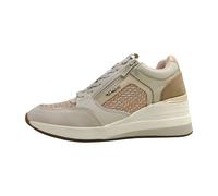 Tamaris Damen-Schnürer IVORY STRUCT. sportlich beige Größe 41