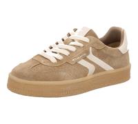 Tamaris Sneaker Low Top Rindsleder-Textile-Mix Taupe Damen Größe 36