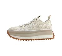 Plateausneaker TAMARIS "Tamaris Sneaker Lederimitat/Textil", Damen, Gr. 42, ivory, Lederimitat, Textil, Schuhe Plateausneaker (43442428-42) ivory