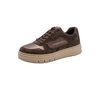 Tamaris 1-23746-43-329 Damen Sneaker Low Leder/Textil Braun Braun | 1-23746-43 - Schnürung, herausnehmbares Fußbett, flache Sohle