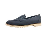 Tamaris Damen Loafer flach, blau, 36 EU
