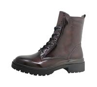 Tamaris Damen-Stiefel Merlot Patent vegan rot Größe 41