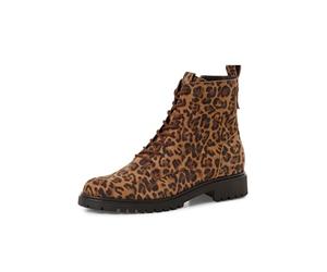 Tamaris 1-25402-43-001 Damen Schnürboot Leder schwarz schwarz | 1-25402-43 - Reißverschluss, TOUCH-IT Fußbett, flache Sohle