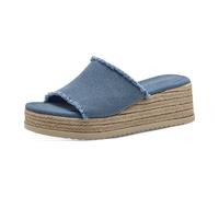 Tamaris Damen Plateau Mules Textil Sommer; DENIM/blau; 39 EU