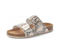 Damen-Pantolette BEIGE/SNAKE - Gr. - 43