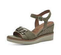 Tamaris Leder Sandalen, grün, 36 Sage