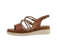 Sandalette TAMARIS Gr. 39, braun Damen Schuhe Tamaris - Sommerschuh, Sandale, Keilabsatz, mit vielen Riemen (30631623-39)