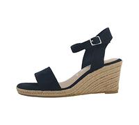 Tamaris Damen Heeled Sandals Textil, blau, 38 EU