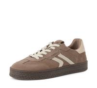 Tamaris Herren Sneaker Leder, beige, 42 EU | 1-13616-46 - Schnürung, herausnehmbares Fußbett, flache Sohle