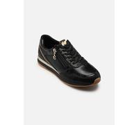 Plateausneaker TAMARIS, Damen, Gr. 37, schwarz kombiniert, Lacksynthetik, Lederimitat, glänzend, Schuhe Plateausneaker, Schnürschuh, Freizeitschuh, Halbschuh in veganer Verarbeitung (20364530-37) schw