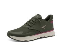 Sneaker TAMARIS "Tamaris Sneaker Lederimitat/Textil", Damen, Gr. 37, grün (olive), Lederimitat, Textil, casual, Schuhe (58367707-37) olive