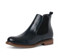 Tamaris Damen Stiefelette Chelsea Boot Leder Stretcheinsätze 1-25056-29, Größe:38 EU, Farbe:Blau