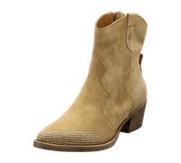 Westernstiefelette TAMARIS Gr. 37, braun (camelfarben kombiniert) Damen Schuhe Reißverschlussstiefeletten mit funkelnden Glitzersteinen (96767331-37)