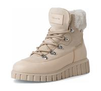Tamaris Lace Up Winter Boots beige Leder wasserabweisend 1-26267-43 - Größe 40