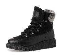 Tamaris Lace Up Winter Boots schwarz Leder wasserabweisend 1-26267-43 - Größe 38