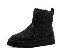 Winterboots TAMARIS, Damen, Gr. 41, schwarz, Textil, Glitzer, unifarben, Schuhe, Plateau, Stiefelette mit Allover-Strasssteinen besetzt (86172220-41) schwarz