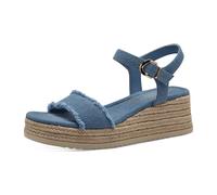 TAMARIS Damen-Sandalette mit Keilabsatz Denim-Blau blau40