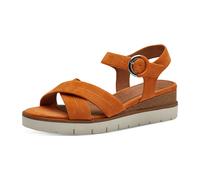 Tamaris 28202-606 Orange (rot) - elegante Sandale - Damenschuhe Sandalette / Sling, Rot, leder für Damen, orange, Größe 40 EU