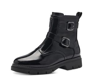 Tamaris 40mm 2 Schnallen Stieflette für Damen, schwarz, Größe 39 EU