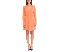 Tamaris Aiud Damen Mini-Kleid langärmeliges Kleid im Wickel-Design 46059406 Orange XL