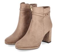 Ankleboots TAMARIS, Damen, Gr. 37, beige (hellbraun), Textil, Veloursleder, unifarben, Schuhe Ankleboots, Stieflette, Businessboots mit edlen Verzierungen, Topseller (86939455-37) hellbraun