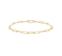 Tamaris Anklet - Elegantes Fußkettchen aus poliertem Edelstahl - IP Gold - Gliederkette verstellbar bis 25 cm - wasserfest & hautfreundlich