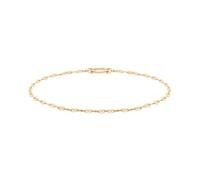 Tamaris Anklet - Elegantes Fußkettchen aus poliertem Edelstahl - IP Gold - Lip Chain verstellbar bis 25 cm - wasserfest & hautfreundlich