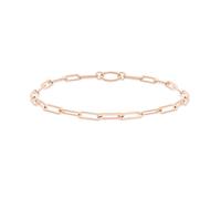 Tamaris Anklet - Elegantes Fußkettchen aus poliertem Edelstahl - IP Roségold - Gliederkette verstellbar bis 25 cm - wasserfest & hautfreundlich