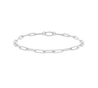 Tamaris Anklet - Elegantes Fußkettchen aus poliertem Edelstahl - Silber - Gliederkette verstellbar bis 25 cm - wasserfest & hautfreundlich