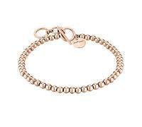 Tamaris Armband für Damen aus Edelstahl, Frauen Armschmuck größenverstellbar und wasserfest im Steel Ball Look