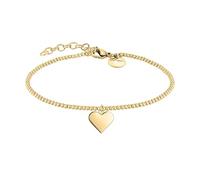 Tamaris Armband für Damen aus Edelstahl mit Herz-Detail, tolles, romantisches Geschenk, Größenverstellbar