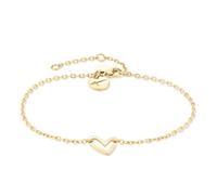 Tamaris Armband für Damen aus Edelstahl mit modernem Herzmotiv, Frauen Armschmuck größenverstellbar und wasserfest