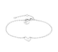 Tamaris Armband für Damen aus Edelstahl mit modernem Herzmotiv, Frauen Armschmuck größenverstellbar und wasserfest