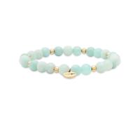 Tamaris Armband für Damen, Beads/Beige-Gold I Wasserfest aus Edelstahl und Größenverstellbar I Damen Armschmuck
