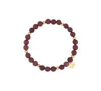 Tamaris Armband für Damen, Beads/Braun-Gold I Wasserfest aus Edelstahl und Größenverstellbar I Damen Armschmuck
