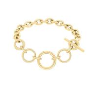 Tamaris Armband für Damen im Chunky Style, mit T-Bar Verschluss, wasserfest aus Edelstahl