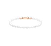 Tamaris Bracelet - Elegantes Armband aus poliertem Edelstahl - IP Roségold - Glasperlenkette verstellbar bis 18 cm - wasserfest & hautfreundlich