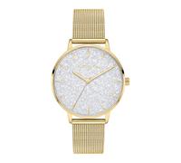 Tamaris Armbanduhr Damen Quarzuhr Analog 36mm, mit Edelstahl Armband, Glitzer, 3 ATM Wasserdicht