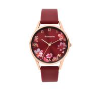 Tamaris Quarzuhr Damenuhr 35364614-0 Silikonarmband, analog, weinrot